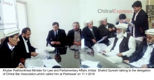 11-1-2016 Minister Law Imtiyaz Shahid Qureshi talking to the delegation